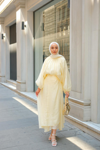 Pelerinli İkili Takım Sarı