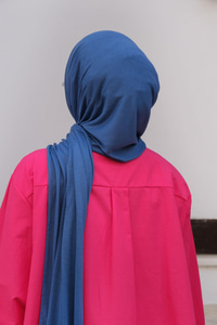 Penye Şal İndigo Mavi