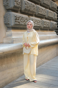 Pile Detay İkili Takım Sarı