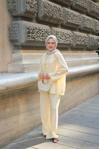 Pile Detay İkili Takım Sarı