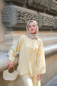 Pile Detay İkili Takım Sarı