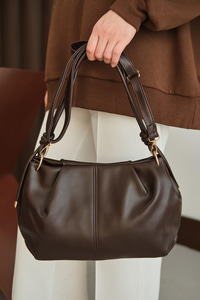 Pile Detay Omuz Çanta Kahverengi