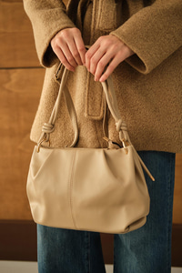 Pile Detay Omuz Çanta Vizon