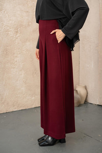 Pile Detay Pantolon Bordo