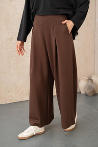 Pile Detay Pantolon Kahverengi