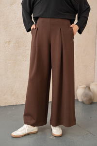 Pile Detay Pantolon Kahverengi