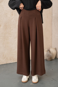 Pile Detay Pantolon Kahverengi