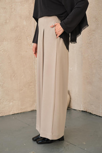 Pile Detay Pantolon Taş