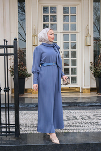 Pile Detay Tulum İndigo Mavi