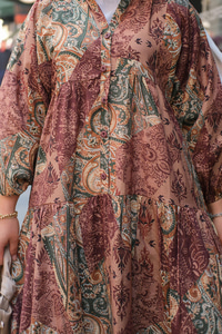 Pilea Luna Gipeli Elbise Açık Kahve