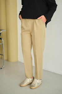 Pileli Düz Paça Pantolon Yeşil