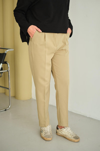 Pileli Düz Paça Pantolon Yeşil