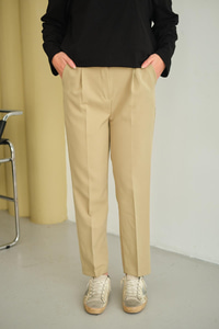 Pileli Düz Paça Pantolon Yeşil