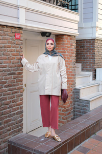 Pileli Ham Pantolon Bordo