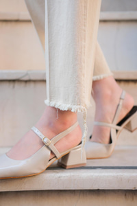 Pileli Ham Pantolon Krem