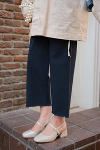 Pileli Ham Pantolon Lacivert