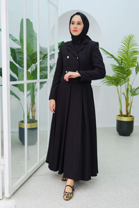 Pilikaşe Etekli İkili Takım Siyah