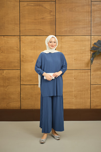 PILISE DETAYLI TAKIM İndigo Mavi