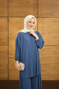 PILISE DETAYLI TAKIM İndigo Mavi