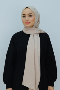 Piramit Desen Jakar Şal Açık Vizon