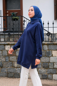 Polo Yaka Sweat Lacivert