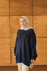 Polo Yaka Tunik Lacivert