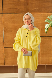 Polo Yaka Tunik Sarı