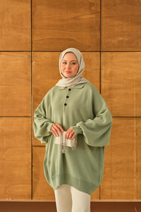 Polo Yaka Tunik Yeşil