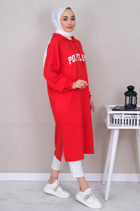 Uygun Fiyatlı PORTLAND BASKILI SWEAT KIRMIZI | Loccomoda.com 