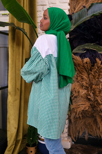 Uygun Fiyatlı POTIKARE DESEN TUNIK YESIL | Loccomoda.com 