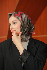 Prizma Soft Şal Bordo