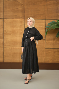 Püskül Detay İkili Takım Siyah