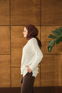 Püsküllü Tunik Beyaz