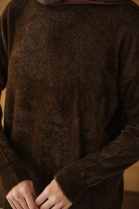 Püsküllü Tunik Kahverengi