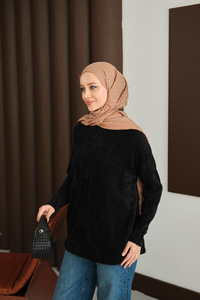 Püsküllü Tunik Siyah