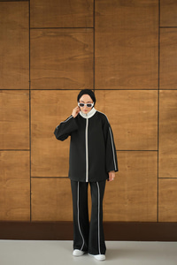 Reglan Kollu İkili Takım Siyah