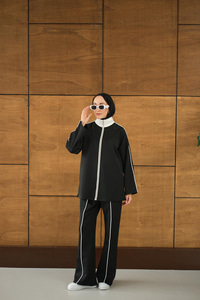 Reglan Kollu İkili Takım Siyah