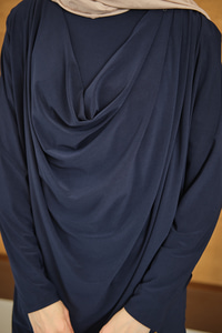 Regular Sıfır Yaka Arka Kesik Detay Takım Lacivert