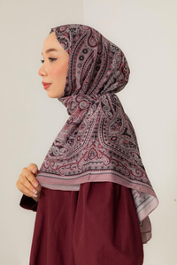 Retro Desen Soft Şal Pudra