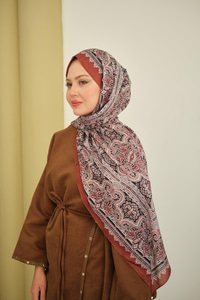 Retro Desen Soft Şal Taba