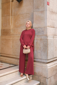 Rise Jarse Dökümlü Takım Bordo