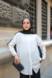 Rita Kraş Gömlek Beyaz