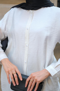 Rita Kraş Gömlek Beyaz