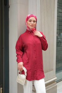 Rita Kraş Gömlek Bordo