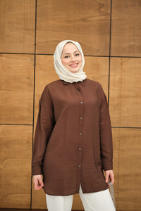Rita Kraş Gömlek Kahverengi