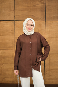 Rita Kraş Gömlek Kahverengi