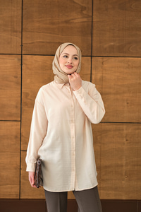 Rita Kraş Gömlek Krem