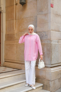 Rita Kraş Gömlek Pembe