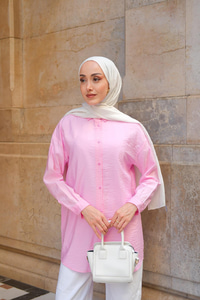 Rita Kraş Gömlek Pembe