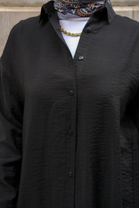 Rita Kraş Gömlek Siyah